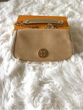 Tory Burch Raffia Crossbody Clutch